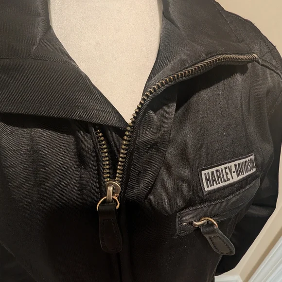 Harley-Davidson Women's Black Nylon Bomber Riding Jacket RN 103819 - Picture 8 of 16